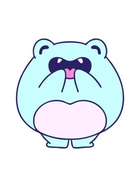 Gülen kurbağanın çizgi filminin hareketli animasyonu