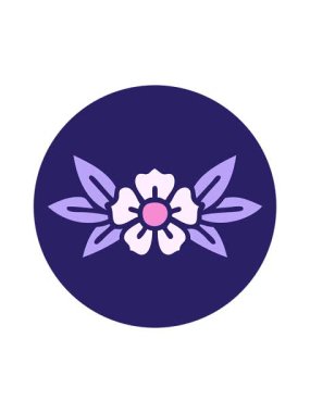 Çiçeğin dekoratif elementinin dikkat çekici animasyonu