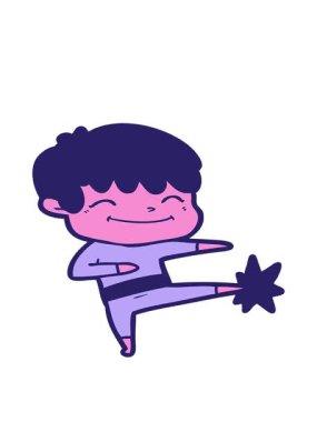 Mutlu çocuk çizgi filminin hareketli animasyonu