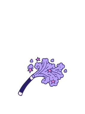 Karikatür karalama sihirbazlarının sihirli değneğinin hareketli animasyonu