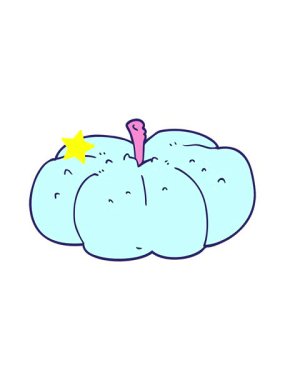 Parlayan yıldızlar karikatür kabağı karalamalarının animasyonunu etkiler