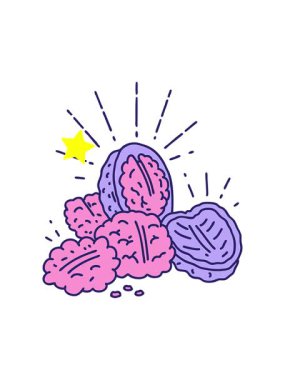 Parlayan yıldızlar, kabuklu dövmeli cevizlerin animasyonunu etkiler.