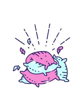 Geleneksel dövme stili yastık yığınının gösteriminin ışıltılı etkisi