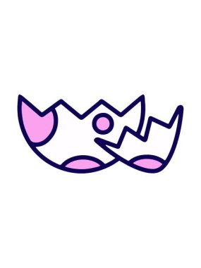 Kırık Paskalya yumurtasının neon ışık efekti animasyonu