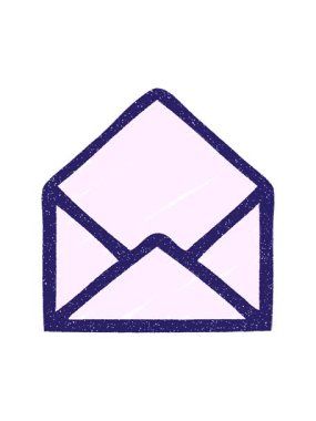 Boş Zarf Tebeşiri Çiziminin parlak ışık efekti canlandırması