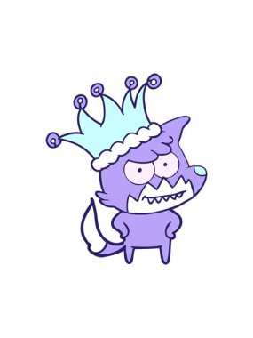 Komik şapkalı sırıtan tilki çizgi filminin animasyonunu salla ve durdur