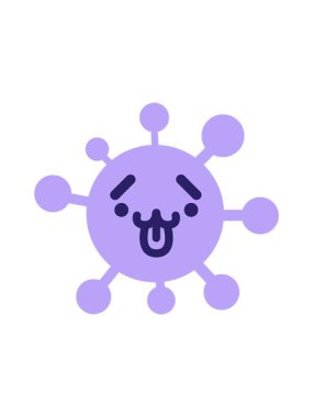 Sevimli mutlu evcil hayvan virüsünün dönen hareketli animasyonu