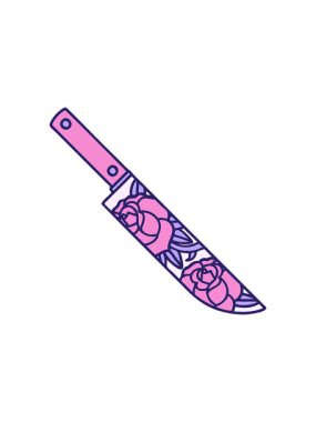 Hançer ve çiçeğin hareketli görüntüsü