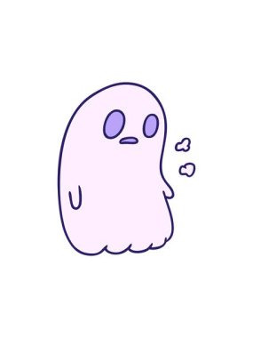 Dikkat çekici bir şekilde Kawaii 'nin sevimli hayalet görüntüsü.