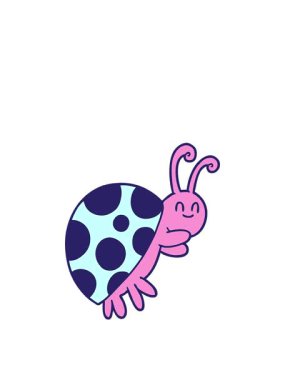 Tatlı uğur böceğinin yükseliş ve yüzme animasyonu