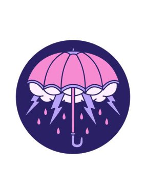 Bir şemsiyenin ikonik görüntüsünün hareketli canlandırması