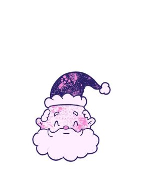 Çizgi film Noel Baba yüzünün animasyonunu genişletiyorum.