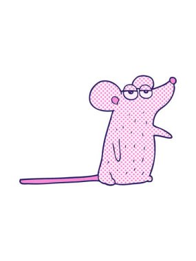 Çizgi film faresinin hareketli animasyonu