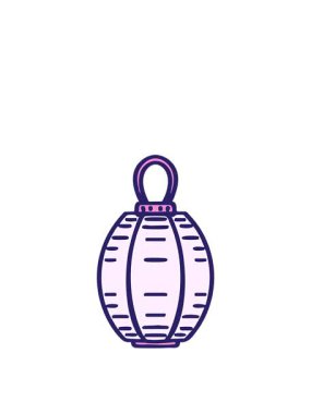 Geleneksel Japon tarzında asılı bir fenerin hareketli animasyonu