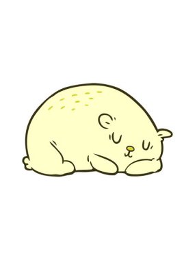 Uykulu bir kutup ayısının renkli animasyonu