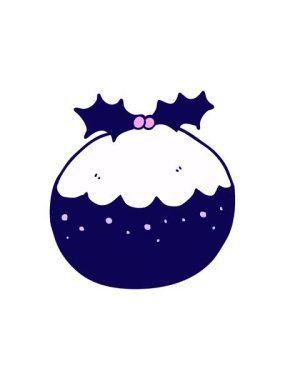 Neon ışık efektleri çizgi film Noel pudinginin animasyonu