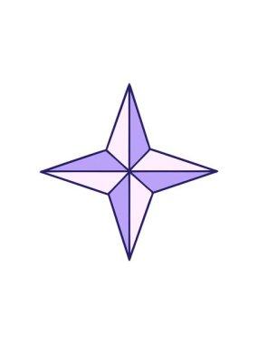 Bir yıldızın ikonik dövme tarzının yıldız patlaması etkisi animasyonu