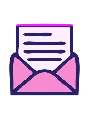 Eski grunge desenli bir harf ve zarfın animasyonunu çalıştır.