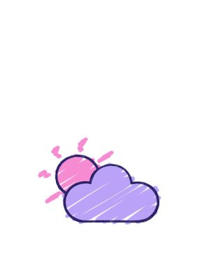 Fırtına Bulutu Tebeşir Efekti Canlandırması Çiziliyor