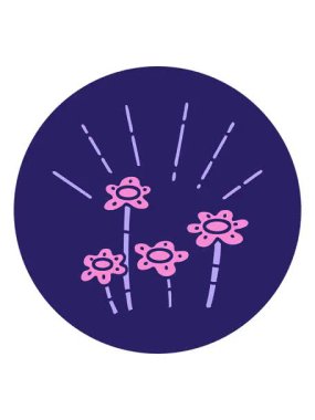 Dövme tarzı çiçeklerin büyüyen ikonunun canlandırma efekti