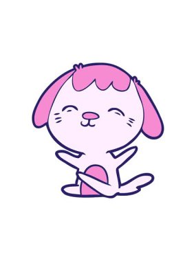 Mutlu çizgi film köpeğinin yıldız patlaması etkisi animasyonu