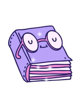 Gözlük takan bir kitabın çizgi filminin ışıltı etkisi.