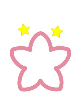 dönen yıldızlar Japon tarzı için uygun tek bir çiçek dizaynının animasyonu