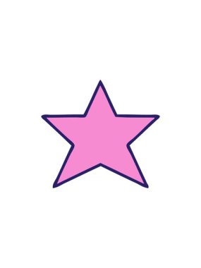 Radyoaktif parlak animasyon. Altın yıldızın sevimli çizgi filmi.