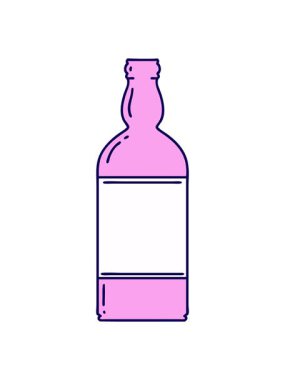 Neon ışık efektleri dövmenin geleneksel biberon stilinde canlandırması