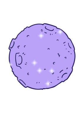 Çizgi film ay çiziminin ışıltı etkisi