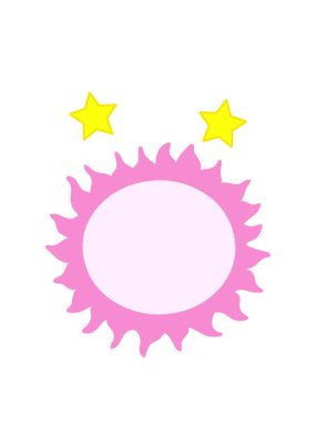 dönen yıldızlar güneş karalama çiziminin animasyonu