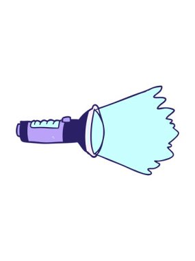 Parlak ışık efekti çizgi film elektrik fenerinin ışıltısı