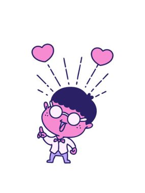 Dâhiyane fikirli, geleneksel dövme stili bir adamın canlandırmasının dönen kalpleri.