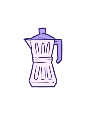 Çizgi film espresso makinesinin pixelize etkisi