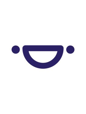 Basit mutlu yüz simgesinin dönen hareket animasyonu