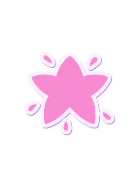 Parlak çizgi film yıldızı çıkartmasının gösterişli satış animasyonu