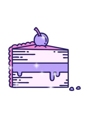 Bir dilim kekin simgesel dövme imajının simgesel etkisi