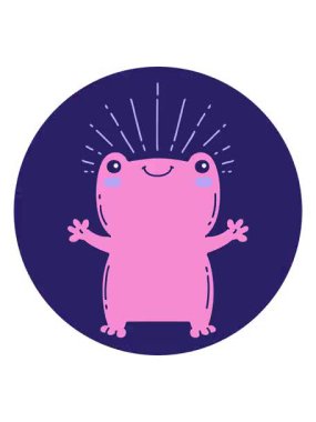 Dövme stili mutlu kurbağanın canlandırma efekti