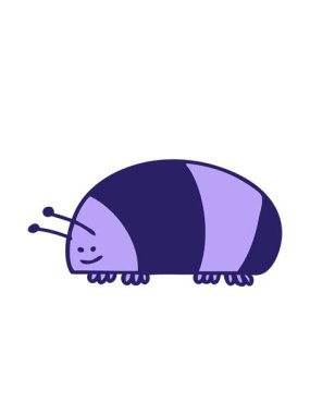 eğlenceli çizgi film böceğinin hareketli animasyonu