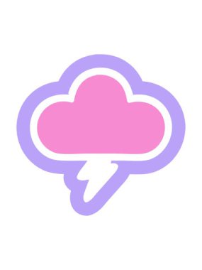 Fırtına bulutu simgesinin hareketli canlandırması