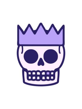 Bir kafatası ve taç görüntüsünün ışıltılı ışık efekti