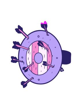 Oklarla dolu kalkanın canlandırmasını çalıştır.