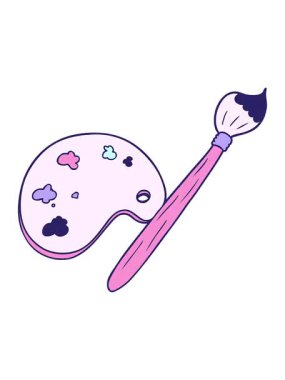 Sanatçı palet tasarımının pixelize etkisi canlandırması