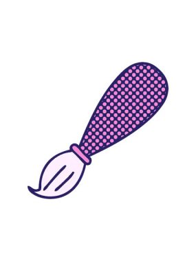 Bir boya fırçasının karikatür dizaynının dönen hareketi