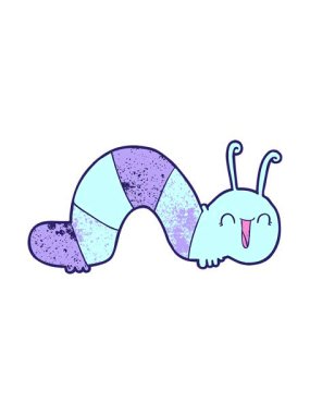 Mutlu tırtıl çizgi filminin ışık efektleri