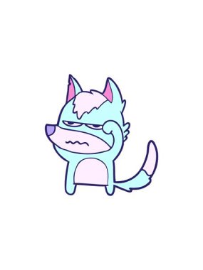 Sinirli bir kurdun radyoaktif ışıldayan animasyonu