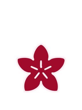 Basit Japon tarzı çiçek tasarımının zıplama hareketi animasyonu