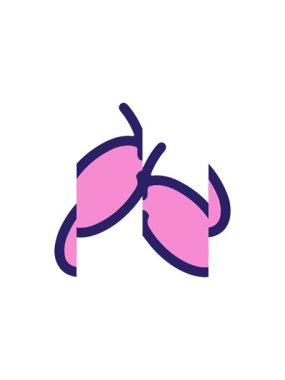 Basit sevimli kelebek tasarımının bölünen hareket animasyonu