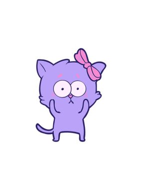 Kedi retro çizgi filminin hareketli animasyonu