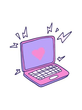 İnternet randevu çizgi filminin hareketli animasyonunu oynat